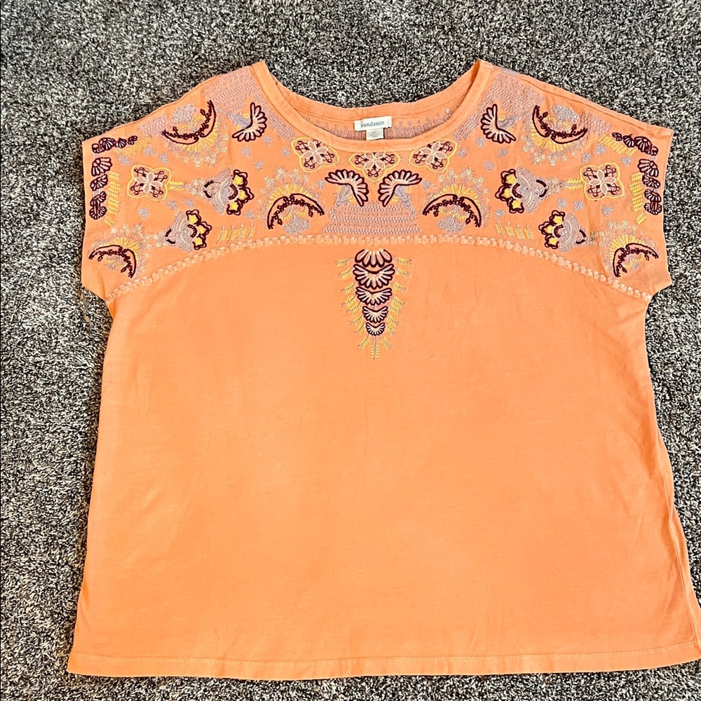 BOGO FREE Sundance Embroidered Top Boho Cotton Festival Tee